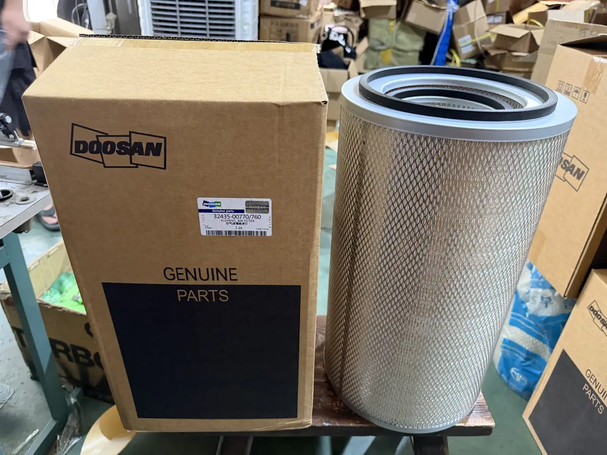Doosan 32435-00760/32435-00770 Air Filter Set Inner & Outer